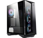 MSI MPG GUNGNIR 110R Caja PC Media Torre - Vidrio Templado, ATX, M-ATX y Mini-itx, 4 Ventiladores ARGB 120mm con Controlador, Filtro de Polvo Magnético, USB 3.2 Gen2 X2 Tipo C, Puertos Gen1 Tipo A