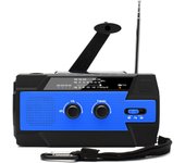 Porcheddu energía solar de emergencia manivela Radios am FM tiempo Radios, SOS, 3 modos, lámpara lectura