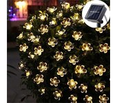Solar Flower Strings Lights Solar Fairy Lights Cherry Blossoms String Lights for Outdoor Lawn Wedding Patio Party Decorations