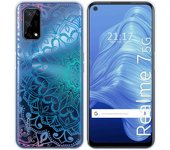 Tumundosmartphone Funda Gel Transparente para Realme 7 5G diseño Mandala Dibujos