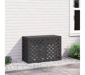 Funda para aire acondicionado vidaXL negra 90x40x60 cm de acero