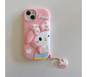 Hello kitty My Melody Embrace Phone Case for Apple iPhone 15 14 13 iPhone13 Pro Max 12 11 Silicone 3D Back Soft Shell Cover