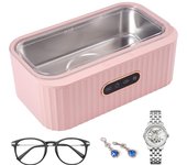 Limpieza ultrasónica de joyas, Limpiadora de joyas de 400 ml y 46 KHz, Limpiadora sónica profesional