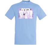 CAMISETA AZUL CIELO Run BTS Born singer no more dream N.O moda verano tshirt corea kpop musica
