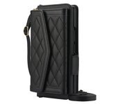 Luxury Card Slot Phone Holder Leather Case for Samsung Galaxy Z Fold 6 5 4 3 Fold6 Fold5 Wallet Strap Cover Crossbody Cases Etui