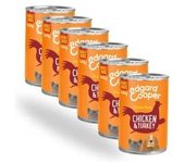 Comida humeda EDGAR COOPER para perros ADULT Pollo y Pavo 6 x 400 gr
