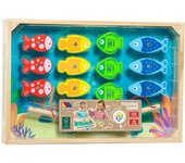 MOLTO  Juego de Pesca de Madera para Niños  con 12 Peces y 2 Cañas de Pescar  Juguetes Sensoriales para Bebes  Juguetes Educativos para Niños  24 Meses (23276)