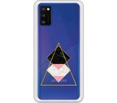 Funda compatible con Samsung Galaxy A41 - Rombos Triangulo Marmol