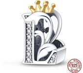 New in 26 A-Z Alphabet Beads 925 Sterling Silver Letter Charm Fits Original Pandora Charms Bracelet Silver Jewelry For Women