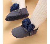 Baby Girls Fashion Lace Lace Solid Color Princess Shoes Comfortable Soft Sole Non-Slip Toddler Shoes White Baptism First Walker
