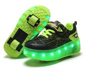 Boys Girls Roller Shoes LED Light Up USB Charging Children Roller Skate Casual Skateboarding Shoes Sports Shoes Kids Sneakers