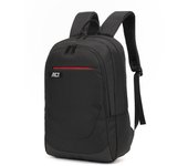 ACT Mochila para Portatil Suburb 15.6 pulgadas rPET Polyester Reciclado Negro con banda para troley