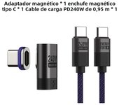 PD 240W USB C To Type C Magnetic Adapter 480 Mbps Data Transfer Fast Charging Magnet Converter For MacBook Air/Pro/Steam Deck