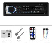 AMPrime 1din In-Dash Car Radio Stereo Remote Control Digital Bluetooth Audio Music Stereo 12V Car Radio Mp3 Player USB/SD/AUX-IN