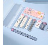 Twingo 9 Pieces a Stationery Set, Cute Pink Cat Claw Pencil Box Set, to Meet the Needs of Daily Use, Suitable for School Office