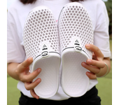 Summer Couple Breathable Half Slippers Men Outdoor Baotou Hole Sandals Beach Flip-flops Men's Casual Flip-flops Platform Sandals