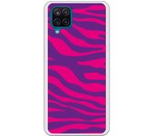 Funda compatible con Samsung Galaxy A12 4G/ 5G - M12 4G - Animal Print Zebra Rosa Lila