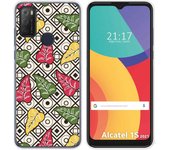 Funda Silicona Transparente para Alcatel 1S 2021 / 3L 2021 diseño Flores 11 Dibujos