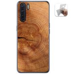 Tumundosmartphone Funda Gel Tpu para Oppo A91 diseño Madera 04 Dibujos