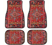 Car Foot Mats Universal Bohemian Style Car Foot Mats Carpet 4 Pieces Dirty Resistant Front and Rear Mats Set Car Accessories
