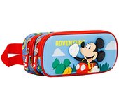 Disney Mickey Mouse Adventure 3D Double Pencil Case, Multicolour