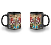 MERCHANDMANIA TAZA COMPLETAMENTE NEGRA Madougushi Dahliya Dahlia in Bloom magia black mug