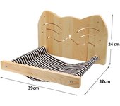 1 Piece Cat Wall Shelf Perch Hammock Wall Mounted Climbing Scratching Post For Indoor Cats Sleeping Wooden Bed Pet Furniture