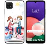 Funda Silicona para Samsung Galaxy A22 5G diseño Café Dibujos