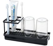 Soportes para cepillos de dientes para baños,  ranuras, soporte de metal para cepillado de dientes eléctrico, organizadores de cepillos de dientes y almacenamiento para