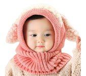 Toddler Baby Balaclava Beanie Hat Crochet Knit Neck Warmer Scarf Cap