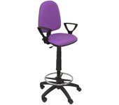 Piqueras Y Crespo Taburete Ayna Bali Lila con Brazos Fijos Ergonómico y Regulable en Altura