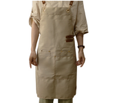 Waterproof Chef Apron,Cross Back Apron for Men Women with Adjustable Straps and Large Pockets,Canvas