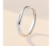 Fashion Couple Rings Set Silver Color Simple Opening Adjustable Finger Ring Light Luxury Jewelry For Women Men Anniversary Gift