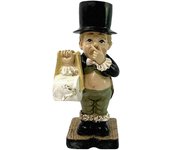 Estatua de mayordomo de baño, escultura divertida de caballero con portarrollos de papel higiénico, percha de resina con forma de niño sosteniendo la nariz para colgar rollos de papel higiénico, divertido dispensador de papel higiénico para decoració