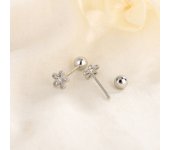 New Fashion Tibetan Piercing Stud Crystal Ear Studs Helix Cartilage Earring for Women Gold Color Girls Piercing Jewelry Gift