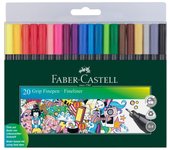 Faber-Castell - Grip rotulador de punta fina Multicolor 20 pieza(s) 151620