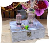 Pack de 10 Miniaturas de Puerto de Indias fresa con chupito de cristal - Chupa sabor mojito en bolsa de regalo - Regalos para celebraciones - Gin Puerto de Indias