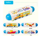 3D Wooden Jigsaw Puzzle Rotating Puzzle Building Blocks Kid Early Education Toy Animal Colour Shape Cognition Toys