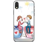 Tumundosmartphone Funda Gel Tpu para Iphone XR Diseño Cafe Dibujos