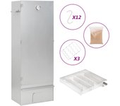 vidaXL Horno Ahumador de BBQ con Generador Humo Frío Parrilla Acero Galvanizado Dimensiones 44.5x29x83 cm (21x21x4.5 cm),  44.5x29x83 cm (27x27x4.5 cm),  44.5x29x110 cm (27x27x4.5 cm) y mas