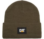 Gorro Verde CAT Label Cuff Beanie Army Moss Suave y Cálido