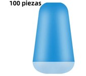100Pcs/Lot 9mm High Quality Anti-winding Rubber  Sea Carp Fly Fishing Blue Space Beans Rubber Oval Stopper Fishing Bobber Float