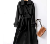2024 Spring Autumn Women's Windbreaker New Korea Fashion Trench Coat with Belt Ladies Streetwear Loose Khaki Long Overcoat Women