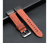 22mm 26mm Genuine Leather Watch Band For Garmin Fenix 6 6X Pro 5 5X Plus 3HR 26mm WatchBand Fenix6 Fenix5 Replacement Straps