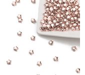 200pcs 6mm Star Shape CCB Beads Gold Silver Plated Loose Spacer For Jewelry Making Accessories DIY Necklace Bracelets