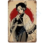 Japan Retro Anime Demon Slayer My Hero Academia Jujutsu Kaisen Metal Tin Sign Plaque Wall Art Home Kids Room Decorative Plates