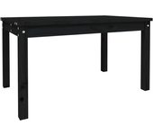 Mesa de Jardín Madera Maciza Pino Negro 82,5x50,5x45 cm