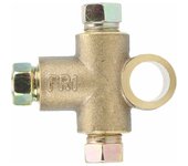 Conector de manguera de línea de freno en forma de T, adaptador de 3 vías con 3 tuercas macho, unión corta, manguera M10 de 3/16 pulgadas