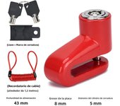 Anti-Theft Lock Disc Brake Lock with Steel Wire for Xiaomi M365 Pro 2 1S Electric Scooter Bicycle Bike Motorcycle Wheels Locks