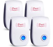 6pcs Ultrasonic Pest Repeller EU Plug Insects Electronic Pest Repellent 360° Indoor Efficient Controls Spiders Repeller For Home